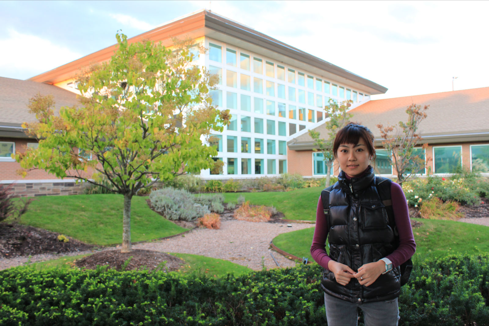 Yimeng at Ithaca Airport